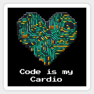 Code is My Cardio | Programmer Heartbeat Tech Sticker